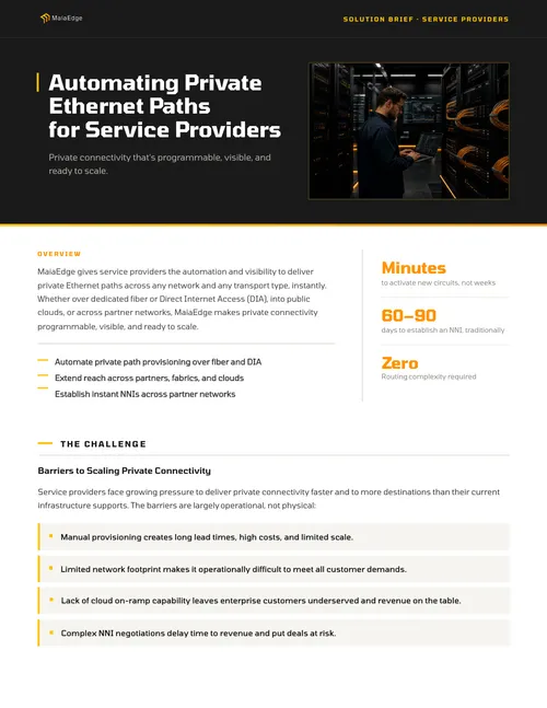 Network engineer working in a data center