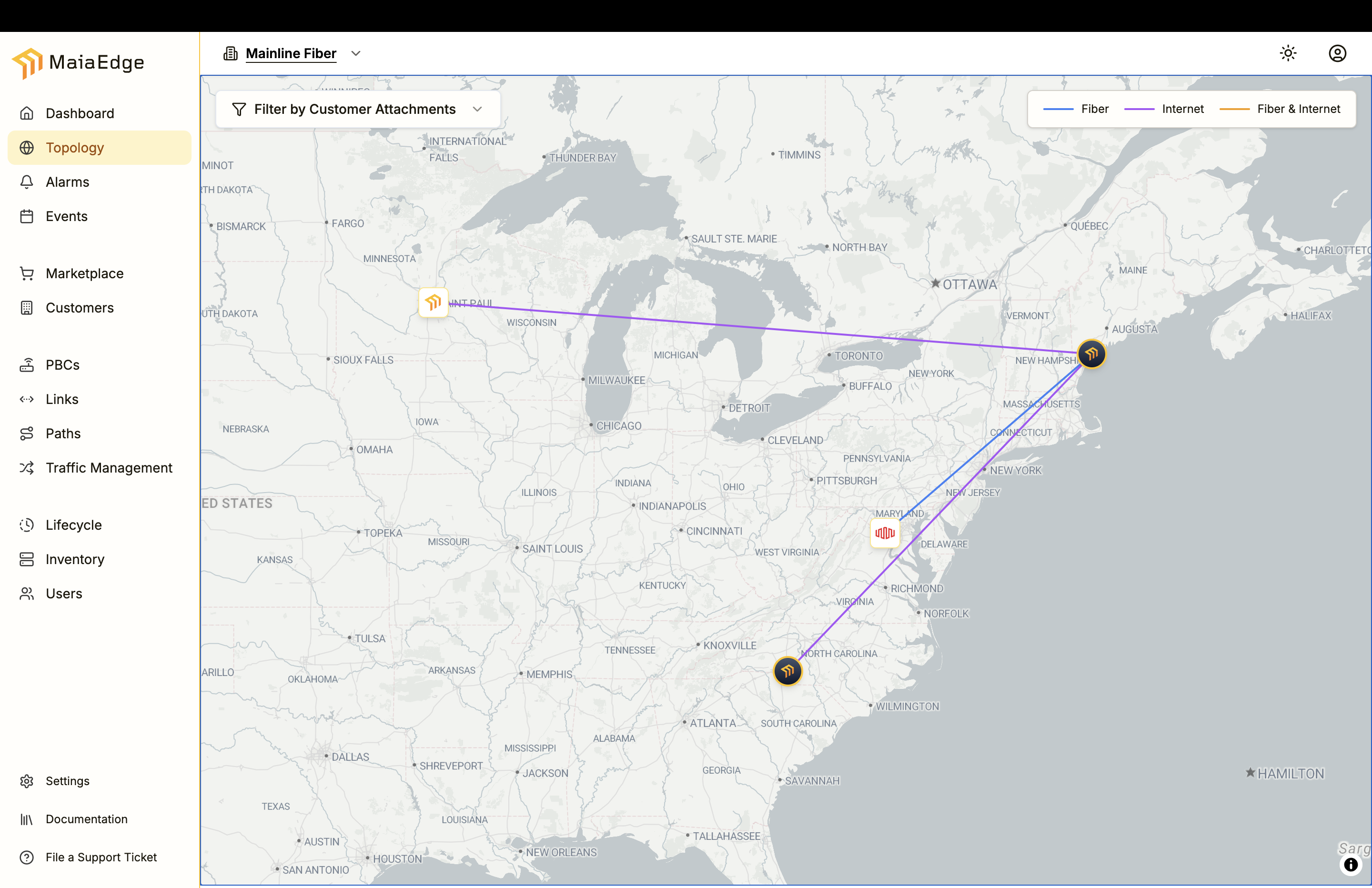 PCE Topology Light Mode
